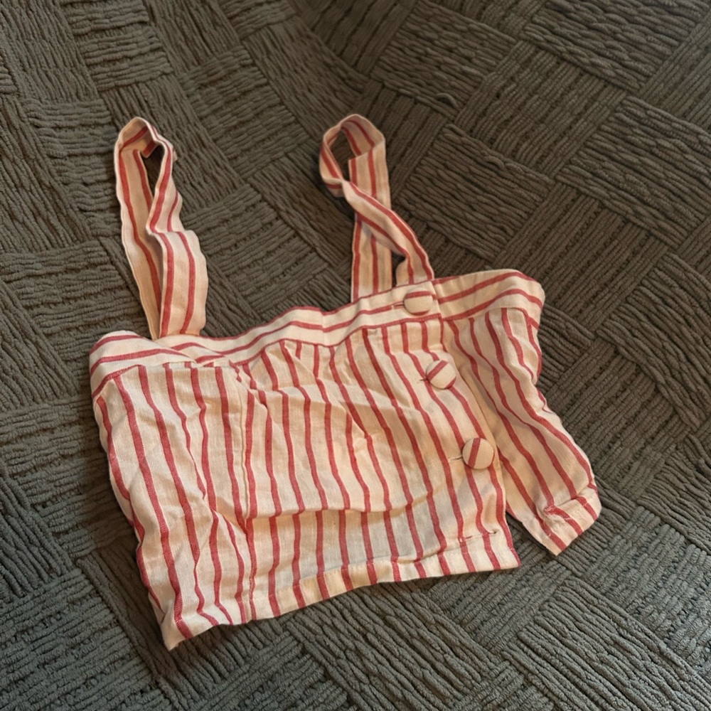 Forever 21 Red and White Striped Top